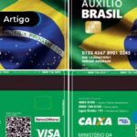 a imagem mostra o novo cartão do auxílio brasil.