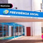fachada do prédio de uma agência da previdência social.