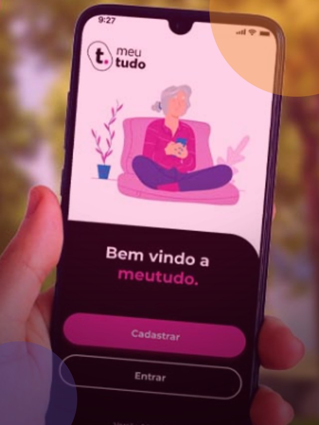 Celular com aplicativo da meu tudo aberto