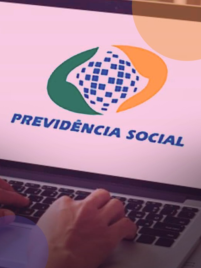 Tela de um notebook com imagem da previdência social