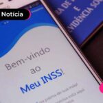 celular com tela do meu inss