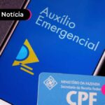 imagem de celular com tela mostrando aplicativo do auxilio emergencial