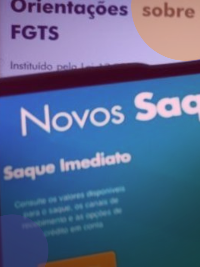 imagem de uma tela de celular escrito "novos saques"