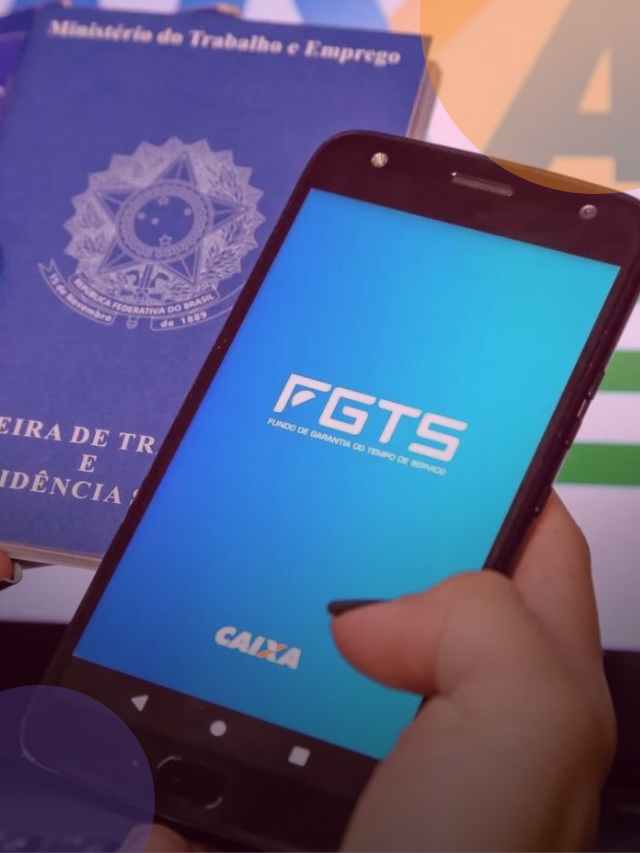 imagem de um celular e uma carteira de trabalho