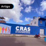 Imagem de um muro com uma pintura representando o CRAS