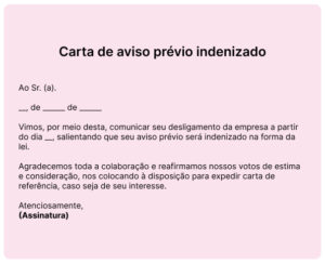 O que é aviso prévio indenizado? Regras e como funciona