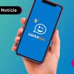 imagem de celular com o app do caixa tem