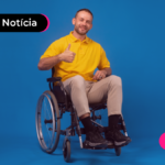 imagem de pessoa deficiente com camisa amarela