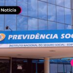 Uma imagem que ilustra a fachada do INSS sem filas.