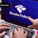 imagem de computador com a imagem da receita federal