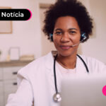 imagem de pessoa médica olhando para a camera