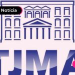 imagem de animação de prédio e escrito TJMA