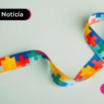 imagem de fita colorida com o simbolo do autismo