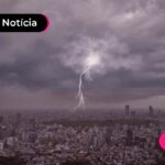 Ilustração de chuva forte.