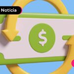 Ilustração cédula de dinheiro.