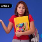 Estudante com um olhar de dúvida