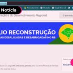 Site para cadastro do auxílio reconstrução do RS.