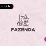Ilustração de calculadora com frase "Fazenda"
