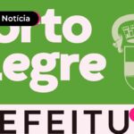 Ilustração com fundo verde da Prefeitura de Porto Alegre.
