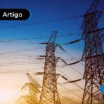 Linha de transmissão elétrica.