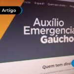 Ilustração de banner com frase "Auxílio Emergencial Gaúcho"