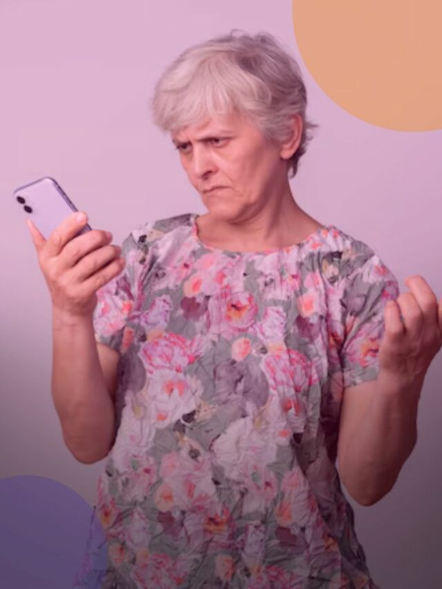 Pessoa de mais idade com olhar de preocupação