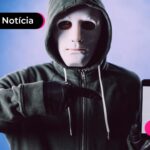 Ilustração de pessoa aplicando golpe da restituição do imposto de renda.
