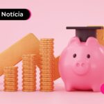 imagem de porquinho e moedas ensinando sobre educação financeira