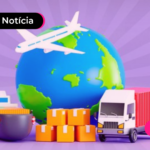 Ilustração de compras internacionais.