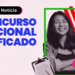 Ilustração com frase "Concurso nacional unificado" e jovem sorrindo ao lado.