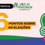 Ilustração com informações sobre as eleições de 2024.
