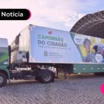 Caminhão do cidadão em ruas do Ceará.