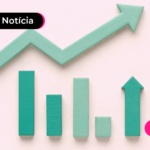 Ilustração de gráfico apontando crescimento do salário mínimo.