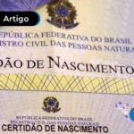 Imagem de uma certidão de nascimento