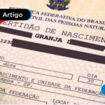 Imagem de uma certidão de nascimento