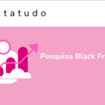Imagem ilustrativa de um gráfico com o texto ao lado "Pesquisa Black Friday"