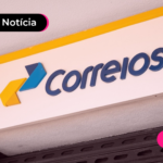 Entrada de prédio dos Correios.
