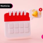 calendário com lembrete de data