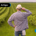 Homem agrónomo no campo