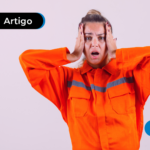 Mulher vestindo um EPI