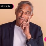 Idoso com cara de pensativo