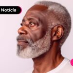 Idoso com expressão seria
