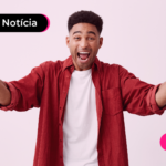 Homem muito empolgado