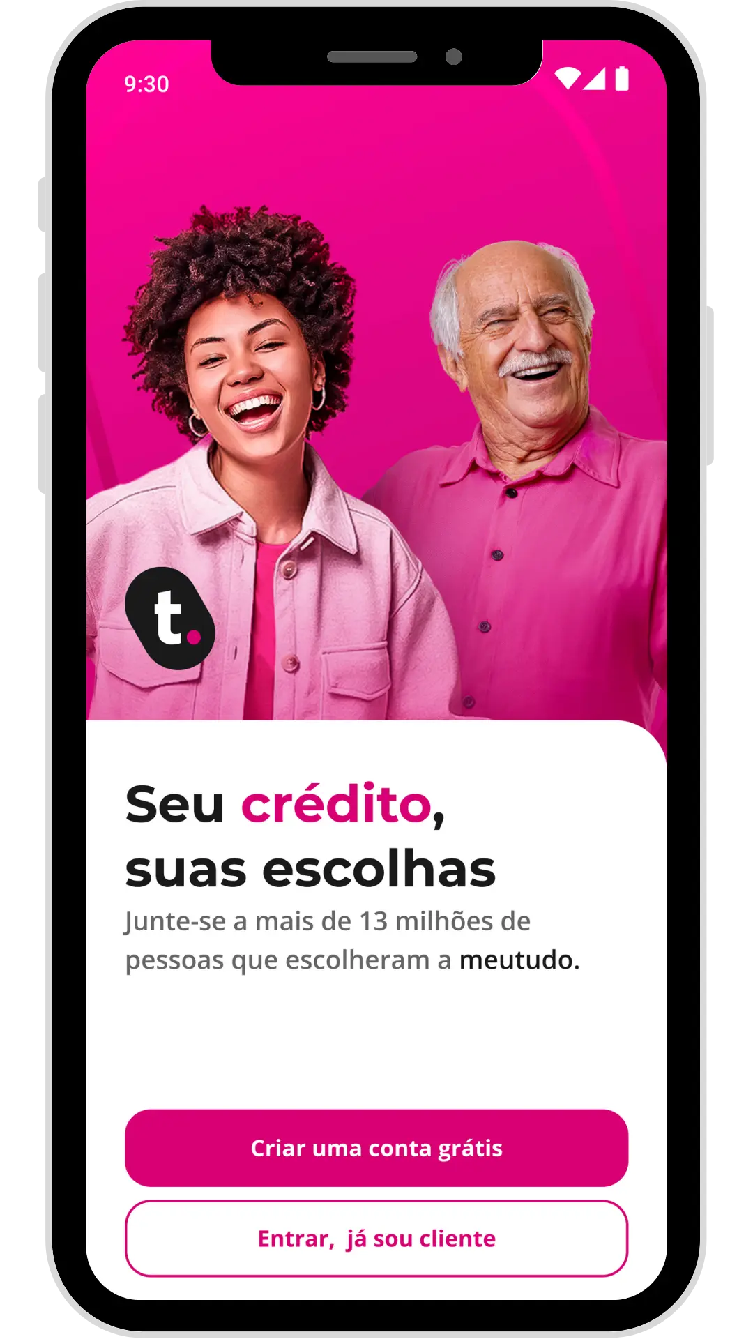 Veja como conseguir 100 reais agora com app meutudo Passo 1: Na tela inicial, clique no botão “Criar uma conta grátis”.