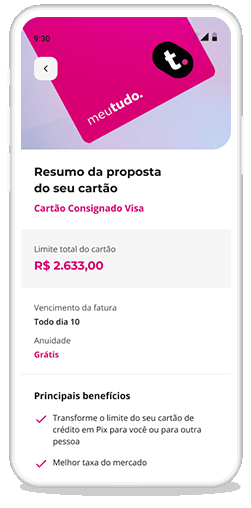 Confira o passo a passo para solicitar o seu Cartão meutudo Passo 3: Confira o resumo da oferta, como data de vencimento do cartão, termos de uso e demais detalhes.