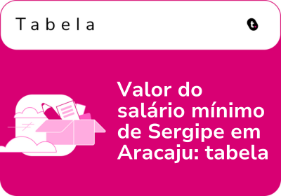 Valor do salário mínimo de Sergipe em Aracaju: tabela 2026