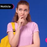 Estudante pensando sobre horário do enem e o que levar para a prova.