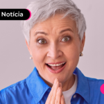 Pessoa idosa com expressão surpresa.