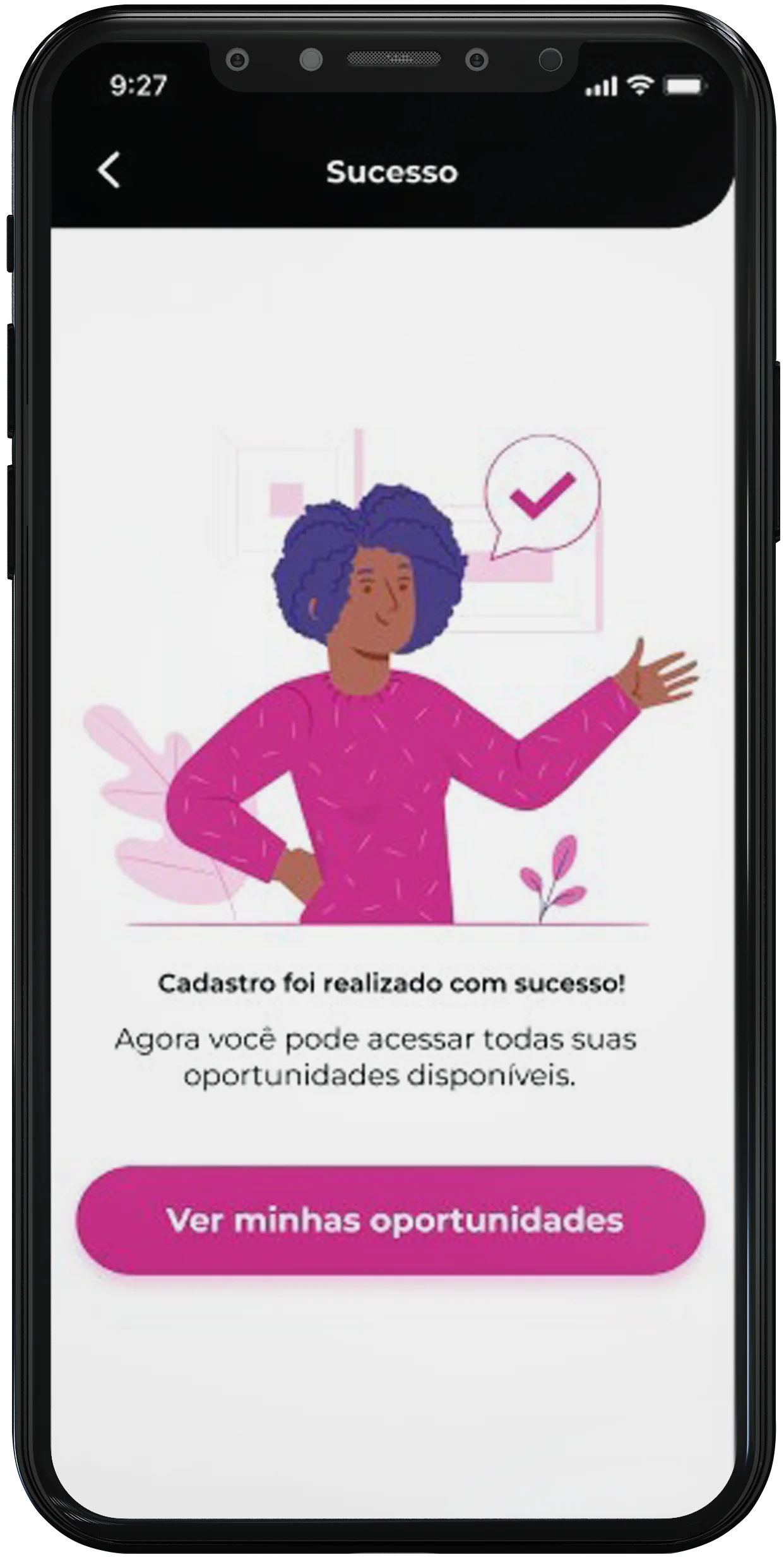 Aplicativo de empréstimo online confiável Passo 7: Cadastro concluído com sucesso! Clique em “Ver minhas oportunidades” e acesse a tela inicial.