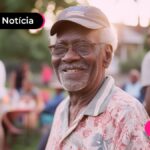 Idoso feliz com possibilidade de antecipação do décimo terceiro dos aposentados.